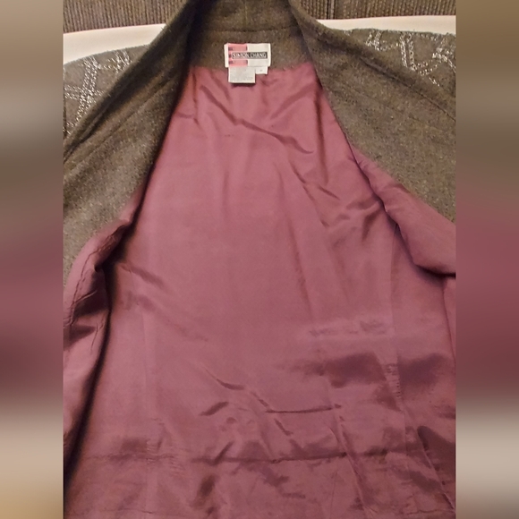 Plaid Wool Blazer Size 8 Dark Academia Preppy Vintage Tailored Jacket - Picture 10 of 13